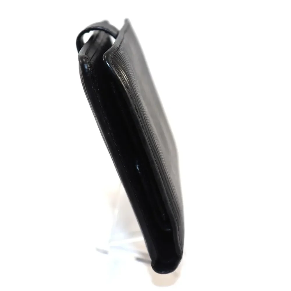 Louis Vuitton Black Epi Leather Bifold Wallet Snap‎ Coin Purse Spain